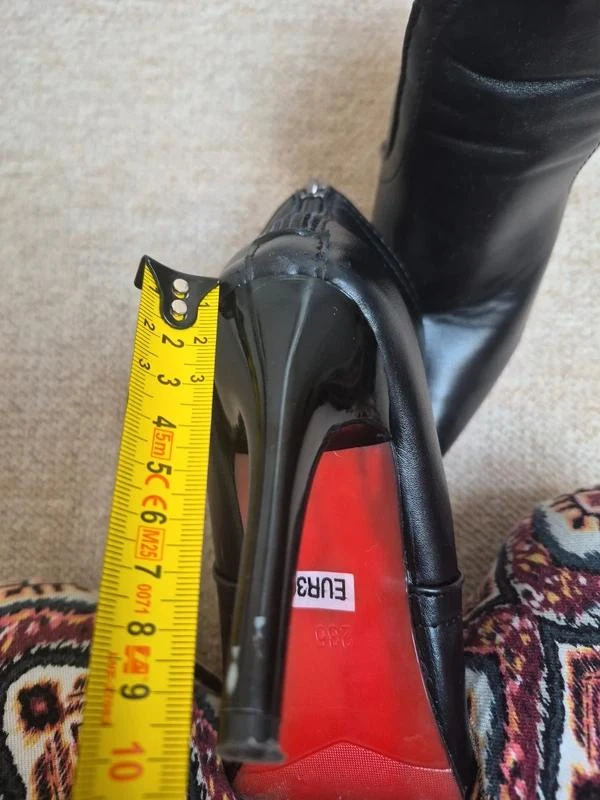 Botas de tacón negras con punta de almendra y cierre de cremallera talla EU36 – photo 7